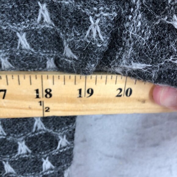 Classic Alpaca Sweater Womens Medium Gray SBaby Alpaca Big Collar Artsy NEW - Picture 4 of 16